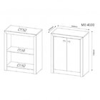 Conjunto 4 Peças Com 1 Mesa Para Escritório Em L, 2 Estantes