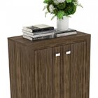 Conjunto 4 Peças Com Mesa Para Escritório Em L, Armários Alto