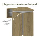 Conjunto 4 Peças Mesa Em L Armário Alto Baixo Gaveteiro Smart