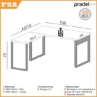 Conjunto 4 Peças Para Escritório Office Industrial 1 Mesa Esc