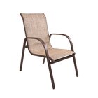 Conjunto 4 Poltronas Cannes Alumínio Café/bege Mesclado