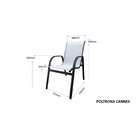 Conjunto 4 Poltronas Cannes Alumínio Café/bege Mesclado