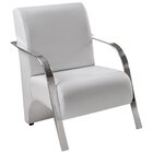 Conjunto 4 Poltronas Sevilha Braço Em Metal Cadeira Decorativ