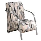 Conjunto 4 Poltronas Sevilha Braço Em Metal Cadeira Decorativ