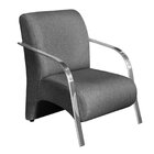 Conjunto 4 Poltronas Sevilha Braço Em Metal Cadeira Decorativ