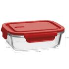 Conjunto 4 Potes Herméticos De Vidro Borossilicato Retangular