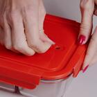 Conjunto 4 Potes Herméticos De Vidro Borossilicato Retangular