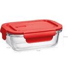 Conjunto 4 Potes Herméticos De Vidro Borossilicato Retangular