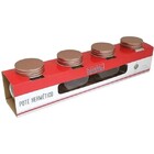 Conjunto 4 Potes Hermeticos Redondos Vidro 190ml Hauskraft Po