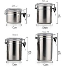 Conjunto 4 Potes Inox Hermético Guardar Armazenar Mantimentos