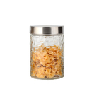 Conjunto 4 Potes Vidro Rattan Tampa Inox 1200ml Class Home