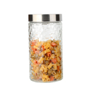 Conjunto 4 Potes Vidro Rattan Tampa Inox 1700ml Class Home