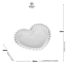 Conjunto 4 Pratos Cristal Coração Pearl 12 Cm - Wolff
