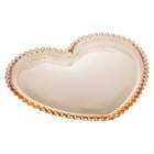 Conjunto 4 Pratos Cristal Coração Pearl Ambar - Wolff