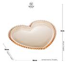 Conjunto 4 Pratos Cristal Coração Pearl Ambar - Wolff