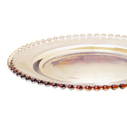 Conjunto 4 Pratos Cristal Perola Amber 23,5cm Class Home