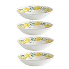 Conjunto 4 Pratos Fundo Cerâmica Alice 587ml Amarelo