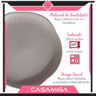 Conjunto 4 Pratos Raso Cerâmica 27cm Concreto Cinza