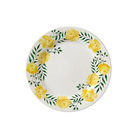 Conjunto 4 Pratos Raso Cerâmica Alice 24,2cm Amarelo