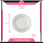 Conjunto 4 Pratos Sobremesa Cerâmica 20,5cm Perla Branco