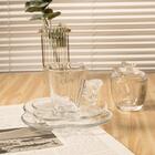 Conjunto 4 Pratos Sobremesa De Vidro Butterfly 17 Cm - Wolff