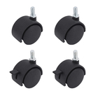 Conjunto de 4 Rodas de Metal Aço Preto para Linha Line Aramada 5cm Spaceo