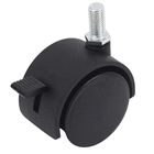 Conjunto de 4 Rodas de Metal Aço Preto para Linha Line Aramada 5cm Spaceo