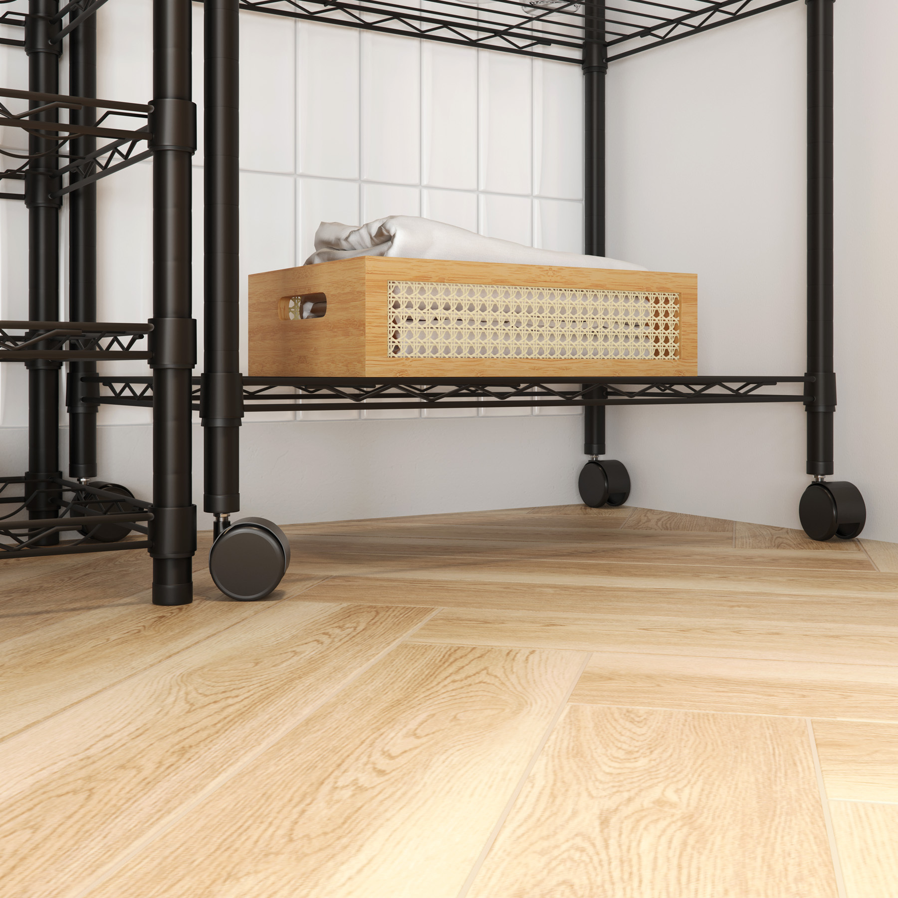 Conjunto de 4 Rodas para Estante Line Aramada, da Spaceo