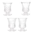 Conjunto 4 Taça Para Licor 55ml De Vidro Alto Relevo - Lyor