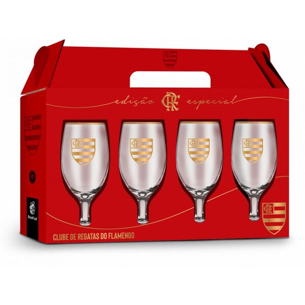 Conjunto 4 Taças Windsor Times Flamengo Edição Especial Prese