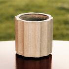 Conjunto 4 Vasos De Concreto Artesanal Listras 9,8cm P Cinza