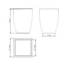 Conjunto 4 Vasos Quadrados Moderno 36 Japi