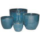 Conjunto 4 Vasos Vietnamita Azul Petroleo