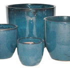 Conjunto 4 Vasos Vietnamita Azul Petroleo