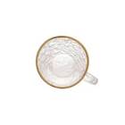 Conjunto 4 Xícara De Cristal Martelado Para Chá Com Pires E F