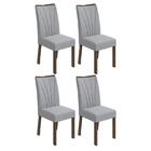 Conjunto 4 cadeiras Apogeu Imbuia/ - Móveis Lopas