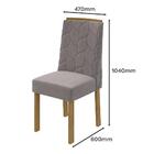 Conjunto 4 cadeiras Astrid Amêndoa/ - Móveis Lopas