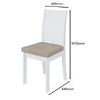 Conjunto 4 cadeiras Athenas Branco/ - Móveis Lopas