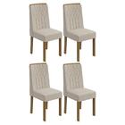 Conjunto 4 cadeiras Exclusive Amêndoa/ - Móveis Lopas