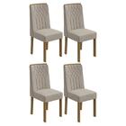 Conjunto 4 cadeiras Exclusive Amêndoa/ - Móveis Lopas