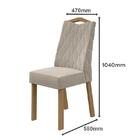 Conjunto 4 cadeiras Vênus Amêndoa/ - Móveis Lopas