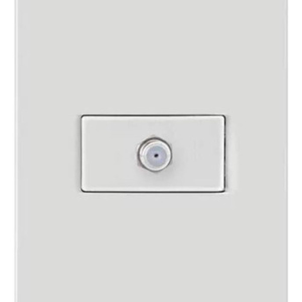 Conjunto 4x2 1 Tomada De Tv Cabo Coaxial Liz Tramontina Branco