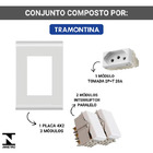 Conjunto 4x2 2 Inter. Paralelo + 1 Tomada 20a Liz Tramontina