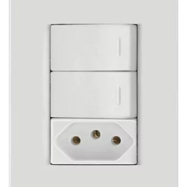 Conjunto 4x2 2 Inter. Paralelo + 1 Tomada 20a Liz Tramontina