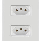 Conjunto 4x2 2 Tomadas 2p+t 10a 250v Liz Tramontina - Branco