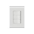 Conjunto 4x2 3 Interruptores Simples Liz Tramontina - Branco