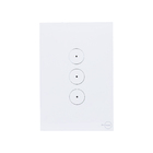 Conjunto 4X2 3 Interruptores Touch com Auto Branco Vetro