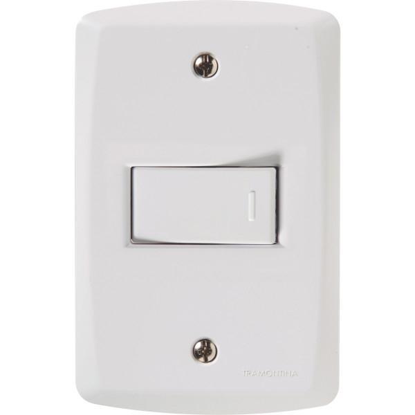 Conjunto 4x2 Com 1 Interruptor Simples 10 A 250 V Horizontal