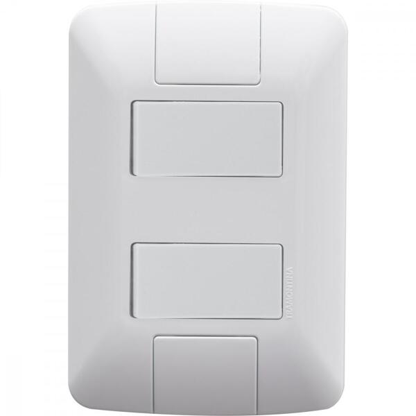 Conjunto 4x2 Com 1 Interruptor Simples 6 A 250 V E 1 Interrup