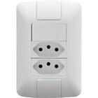 Conjunto 4x2 Com 1 Interruptor Simples 6 A 250 V E 2 Tomadas